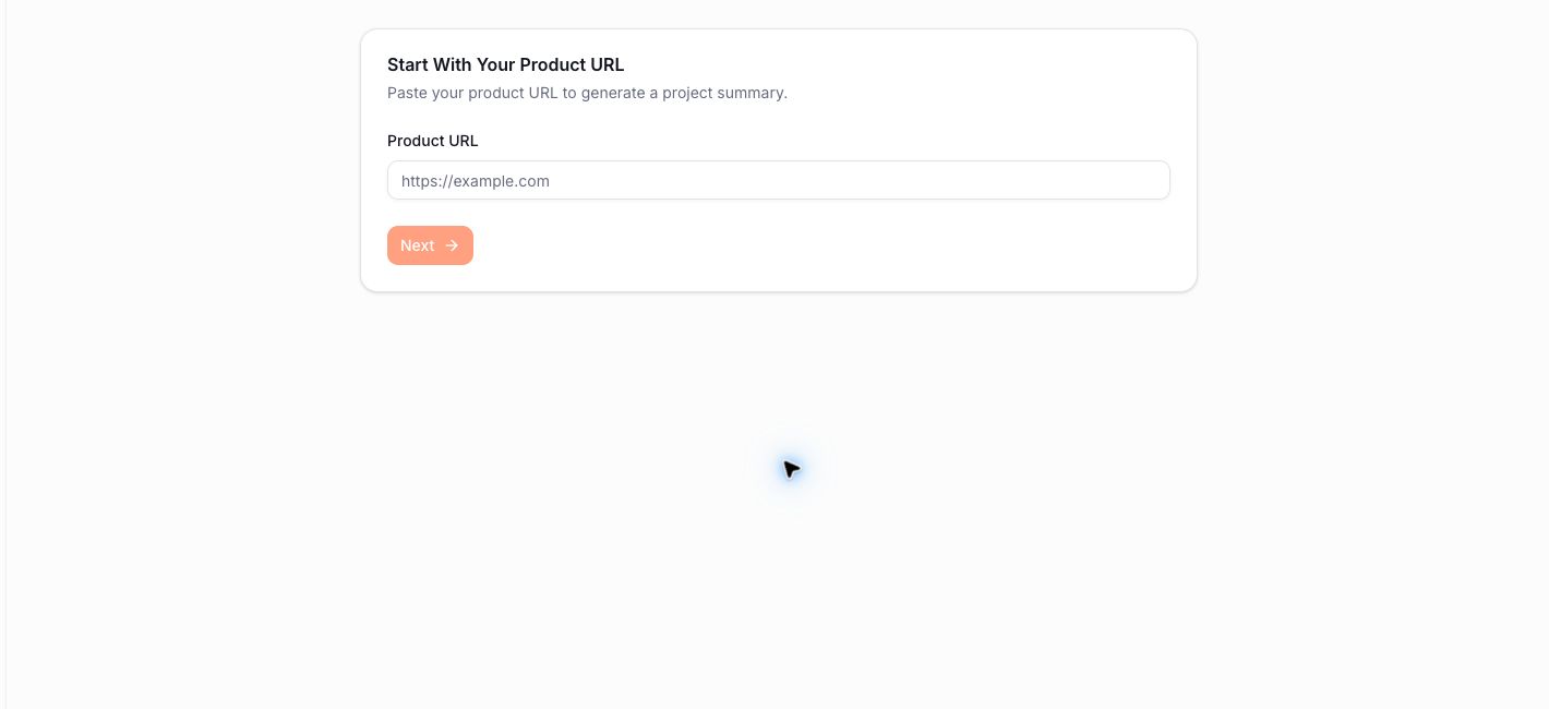 Create a project from a product URL